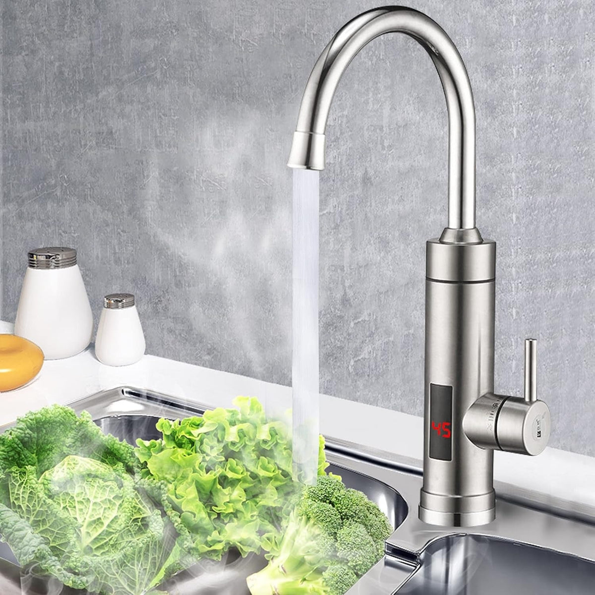 Fast Water Boiler Tap – Practical Hot Water Tap with LED Temperature Display