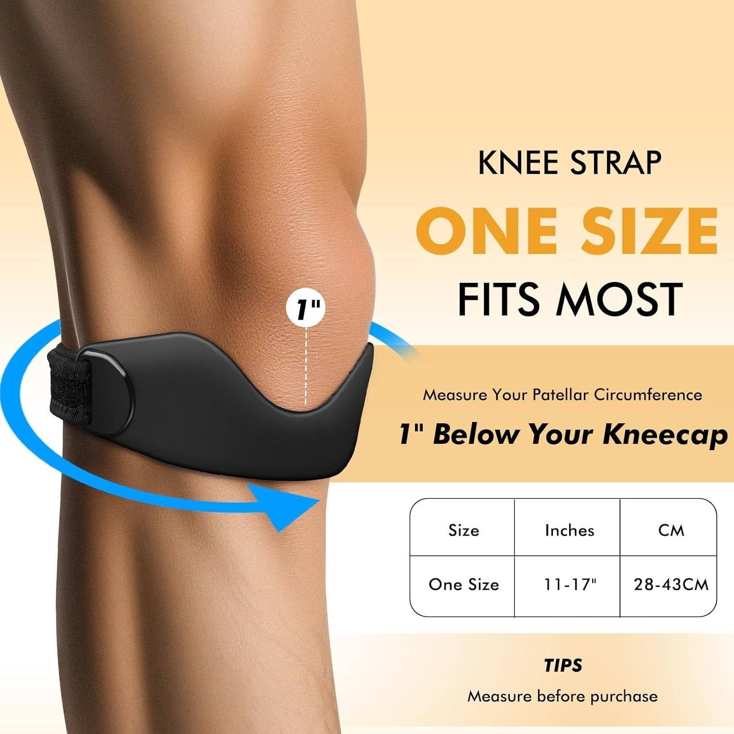 Verstellbarer Kniestraps mit Silikonpolsterung und Antirutschgriff, 2er-Pack