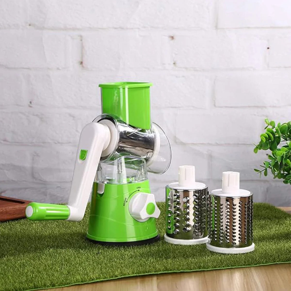 Efficient Vegetable Slicer and Grater – Practical Rotary Grater for Quick Cooking