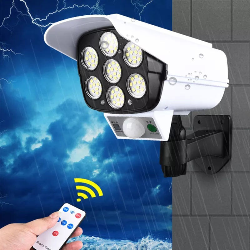 Solarbetriebene Sicherheitslampe mit Bewegungssensor und Dummy-Kamera