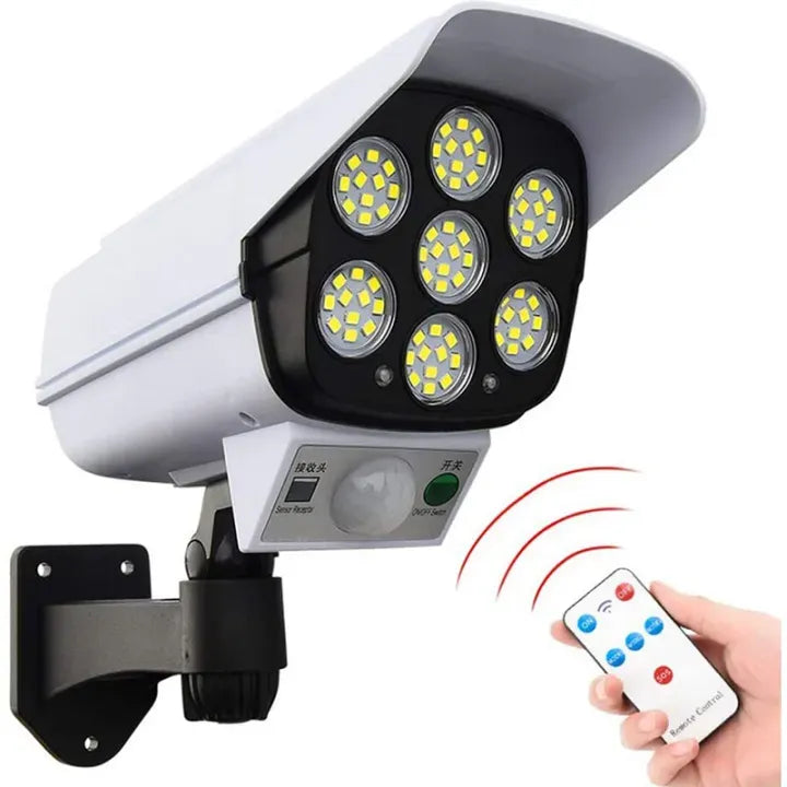 Solarbetriebene Sicherheitslampe mit Bewegungssensor und Dummy-Kamera