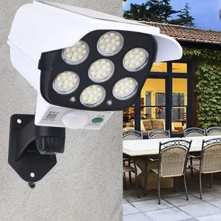 Solarbetriebene Sicherheitslampe mit Bewegungssensor und Dummy-Kamera