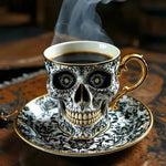 Gothic Schädel Becher Noctura – Handbemalte Dekoration mit Kunstmotiv