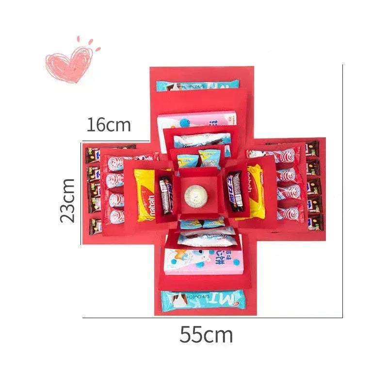 Überraschungsgeschenkbox mit Süßigkeiten und Schokolade – Exklusives Geschenk