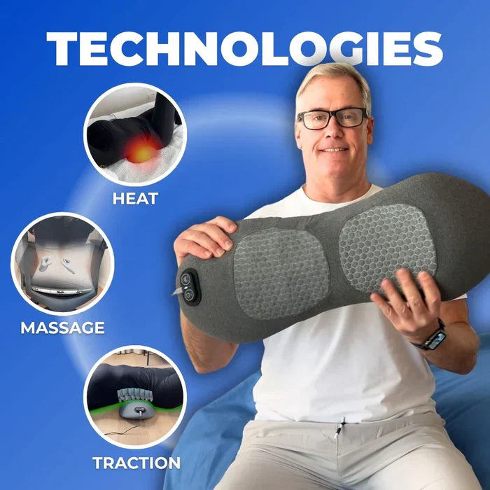 RelaxoTech | Rückenmassagegerät mit Wärme & Vibration – 3-in-1 Therapie für Rückenbeschwerden