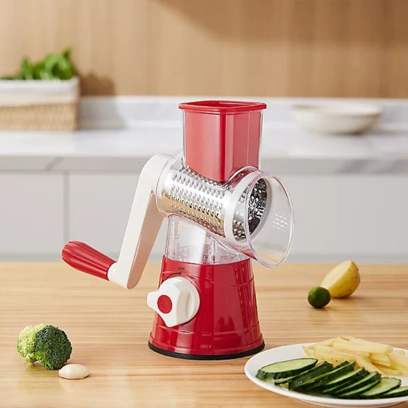 Efficient Vegetable Slicer and Grater – Practical Rotary Grater for Quick Cooking