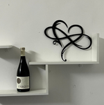 Wanddekoration InfinityHerz – Eisen Skulptur mit Symbol der ewigen Liebe