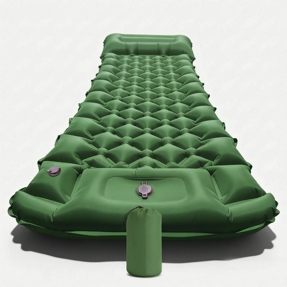 Inflatable Sleeping Pad for Camping with Integrated Pump