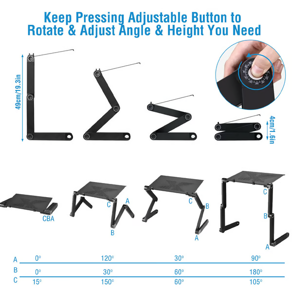 FlexiStand | Höhenverstellbarer Laptop-Ständer – Tragbar & Anpassbar