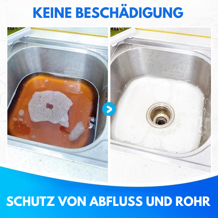 Schnell wirkender Abflussreiniger für verstopfte Rohre