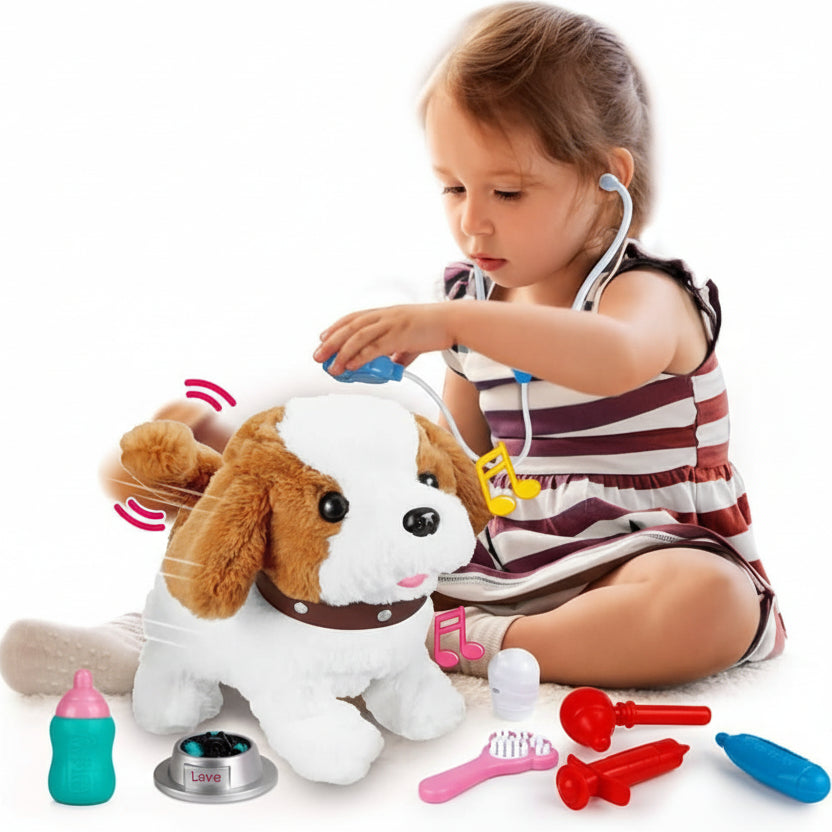 Interactive Plush Dog Toy for Kids – Movable and Engaging