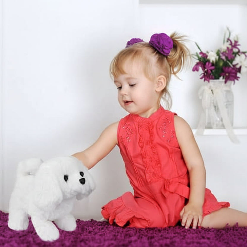 Interactive Plush Dog Toy for Kids – Movable and Engaging
