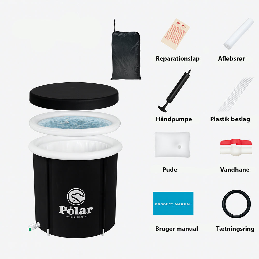Eisbad mit Isolierung – 350L, strapazierfähiges PVC