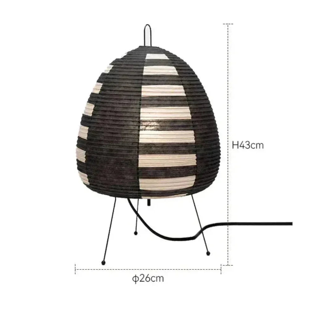 Elegante Tischleuchte im japanischen Stil aus hochwertigem Papier