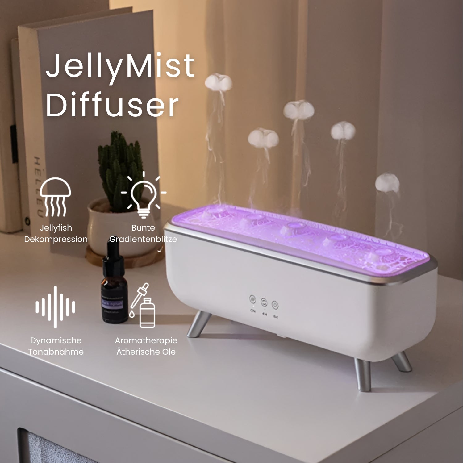 LED Aromadiffuser JellyMist – Entspannung durch Licht und Duft