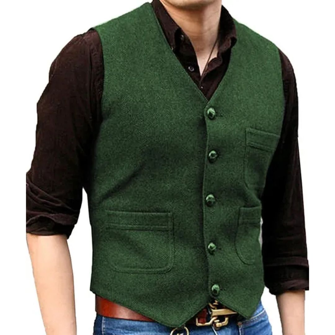 Stylish Men's Vintage Design Waistcoat