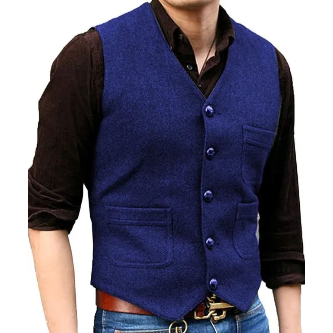 Stylish Men's Vintage Design Waistcoat