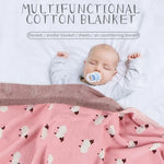 Weiche Babydecke mit Schafmotiven – Kuschelige Decke für den Kinderwagen