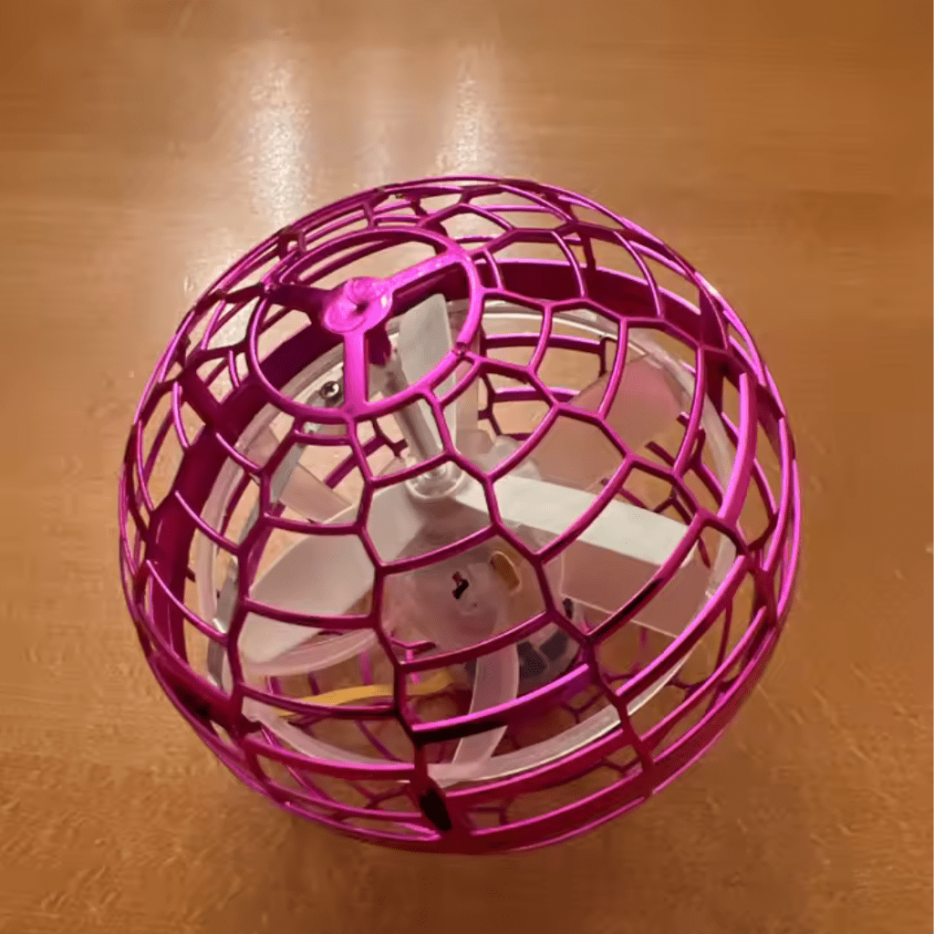 360-Degree Flying Orb Toy for Kids with Colorful LED Lights