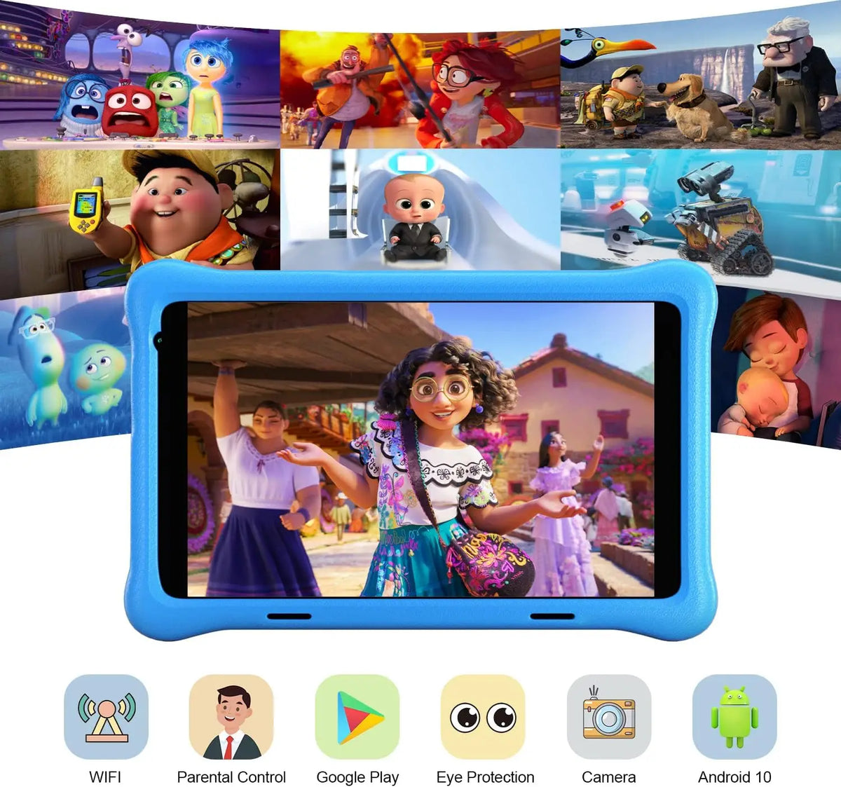 8-Inch Learning Tablet for Children - Parental Controls & Eye Safety