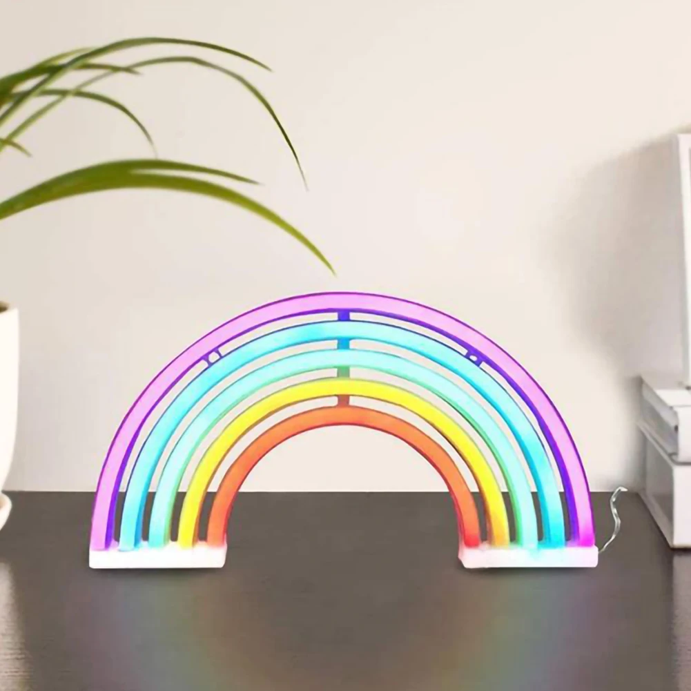 Neon Rainbow Table Lamp for Kids – Cozy Lighting for Relaxing Atmosphere