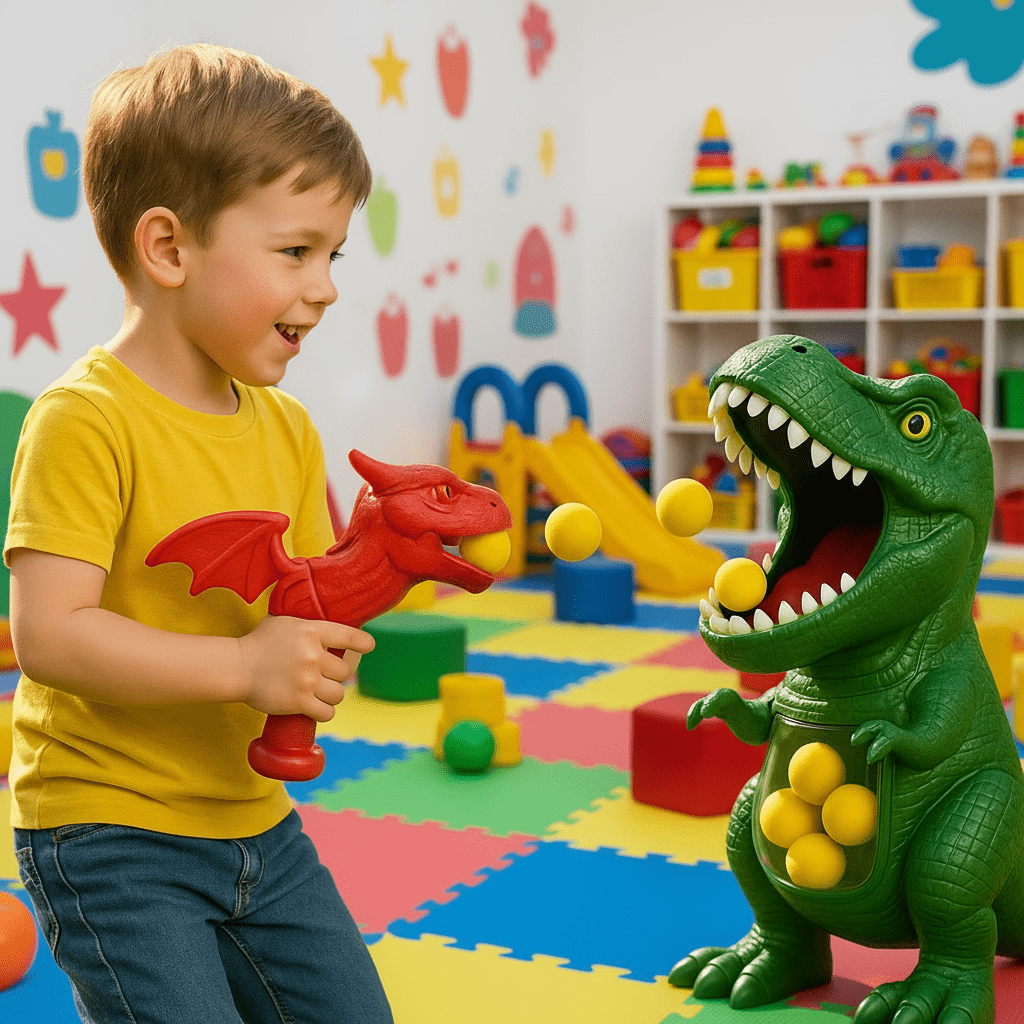 Dinosaur Shooting Game for Kids with Soft Foam Balls
