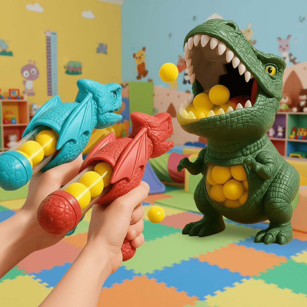 Dinosaur Shooting Game for Kids with Soft Foam Balls