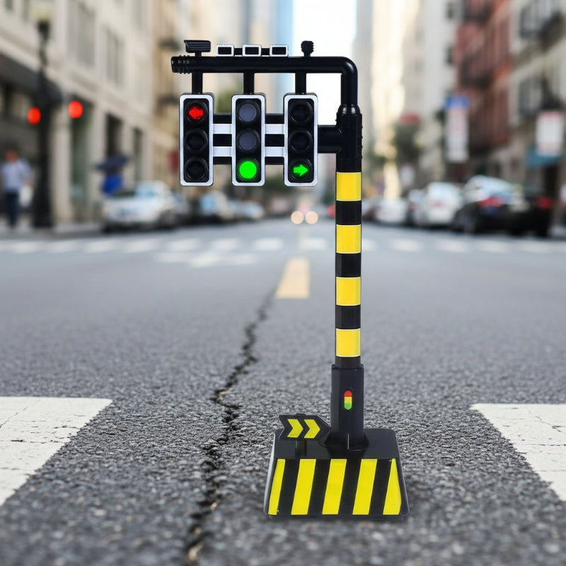 Traffic Signal and Vehicle Playset for Children's Learning