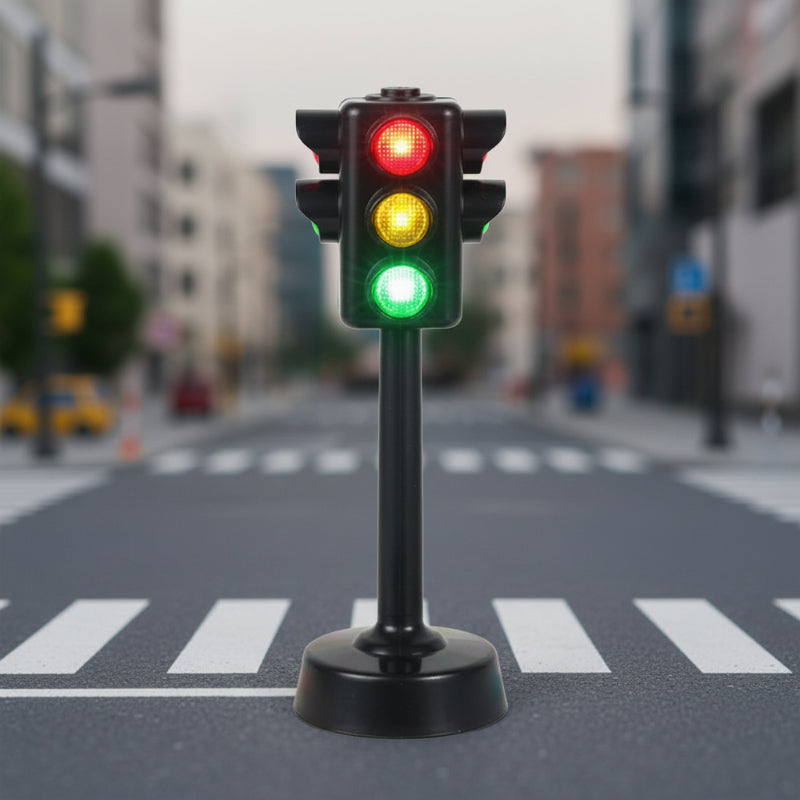 Traffic Signal and Vehicle Playset for Children's Learning
