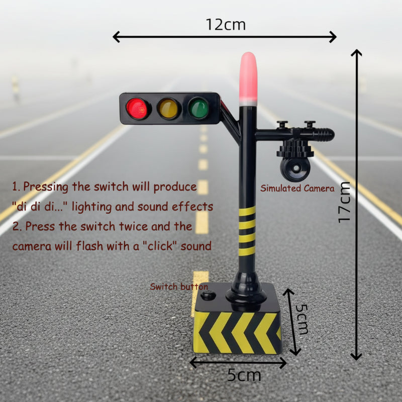 Traffic Signal and Vehicle Playset for Children's Learning