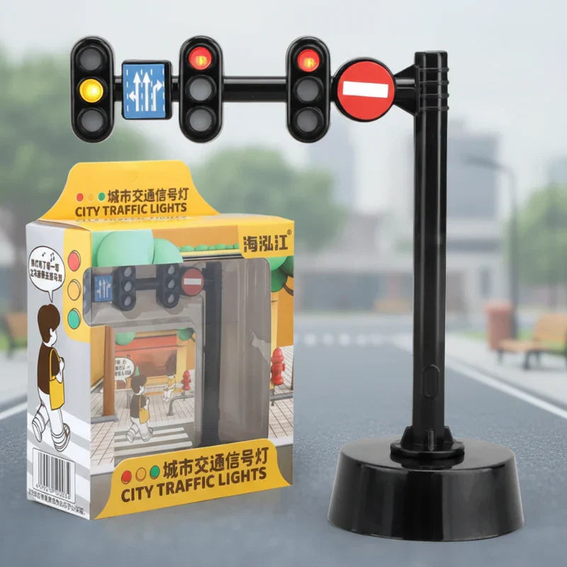 Traffic Signal and Vehicle Playset for Children's Learning