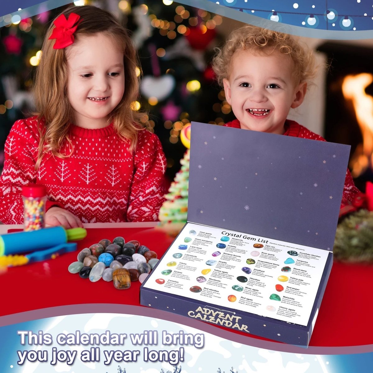 2025 Advent Calendar for Kids with Gemstone Digging Activities