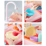 Spielküche mit Wasserhahn und Kochutensilien – interaktives Spielzeug