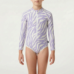 Long-Sleeve Swimwear for Children with Sun Protection Features