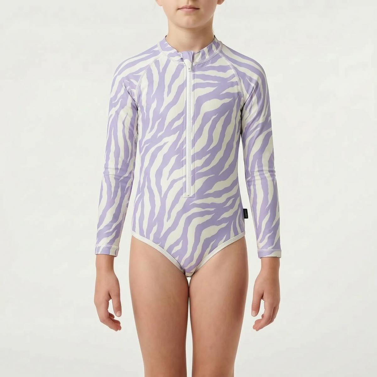 Long-Sleeve Swimwear for Children with Sun Protection Features