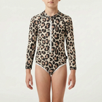 Long-Sleeve Swimwear for Children with Sun Protection Features