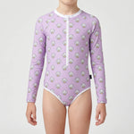 Long-Sleeve Swimwear for Children with Sun Protection Features