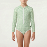 Long-Sleeve Swimwear for Children with Sun Protection Features