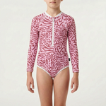 Long-Sleeve Swimwear for Children with Sun Protection Features