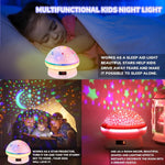 Star Projector Night Light for Kids – Magical Mushroom with Timer