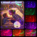 Star Projector Night Light for Kids – Magical Mushroom with Timer
