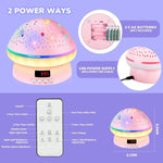 Star Projector Night Light for Kids – Magical Mushroom with Timer