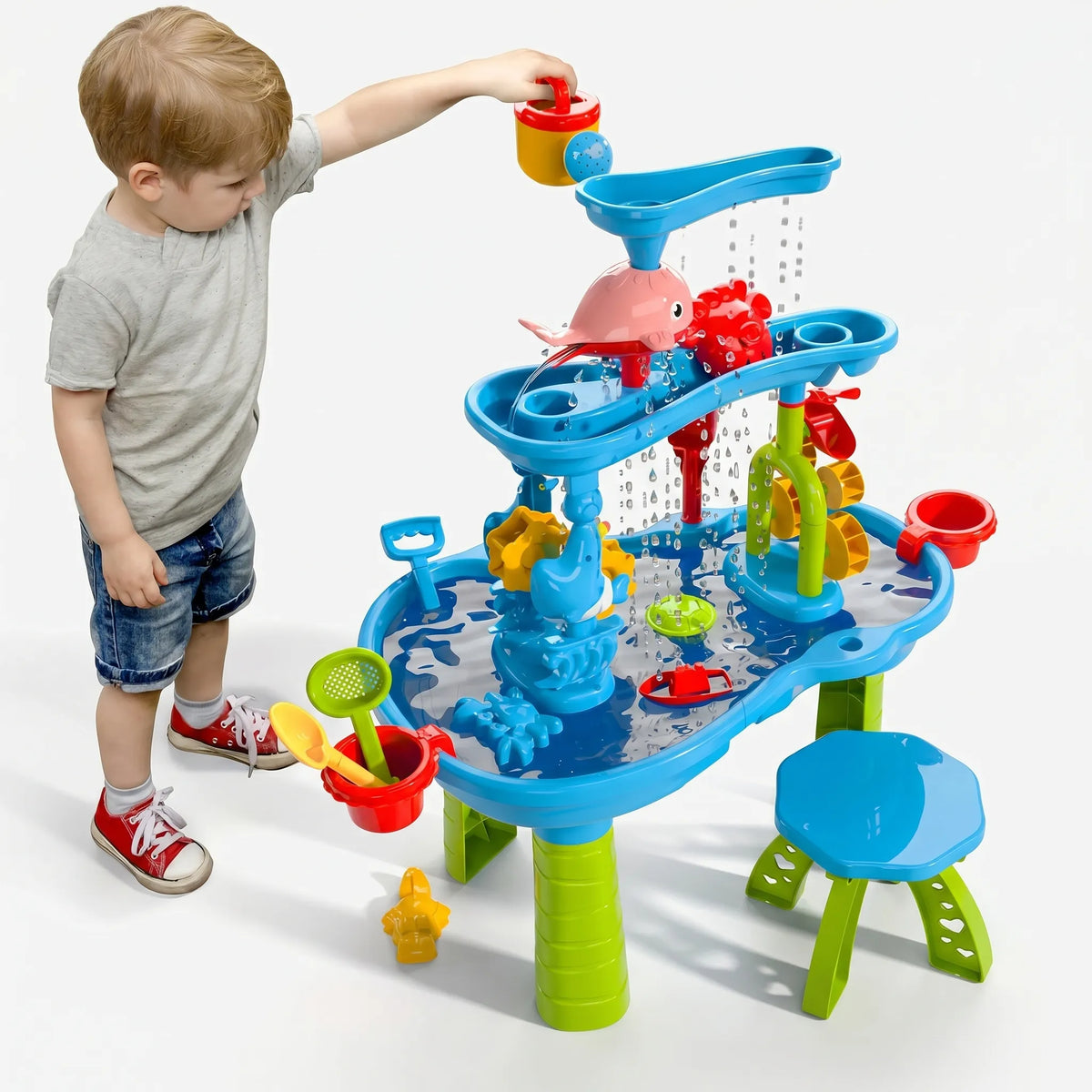 Outdoor Sensory Activity Play Table for Kids – Multi-Level Design