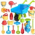 Play Set for Kids - Outdoor Beach Wheelbarrow and Sand Tools
