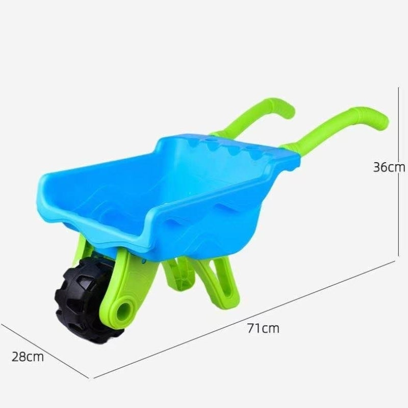 Play Set for Kids - Outdoor Beach Wheelbarrow and Sand Tools