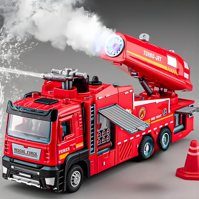Fire Rescue Truck Toy for Kids – Realistic with Lights and Sound