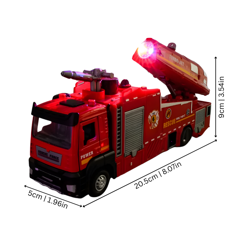 Fire Rescue Truck Toy for Kids – Realistic with Lights and Sound