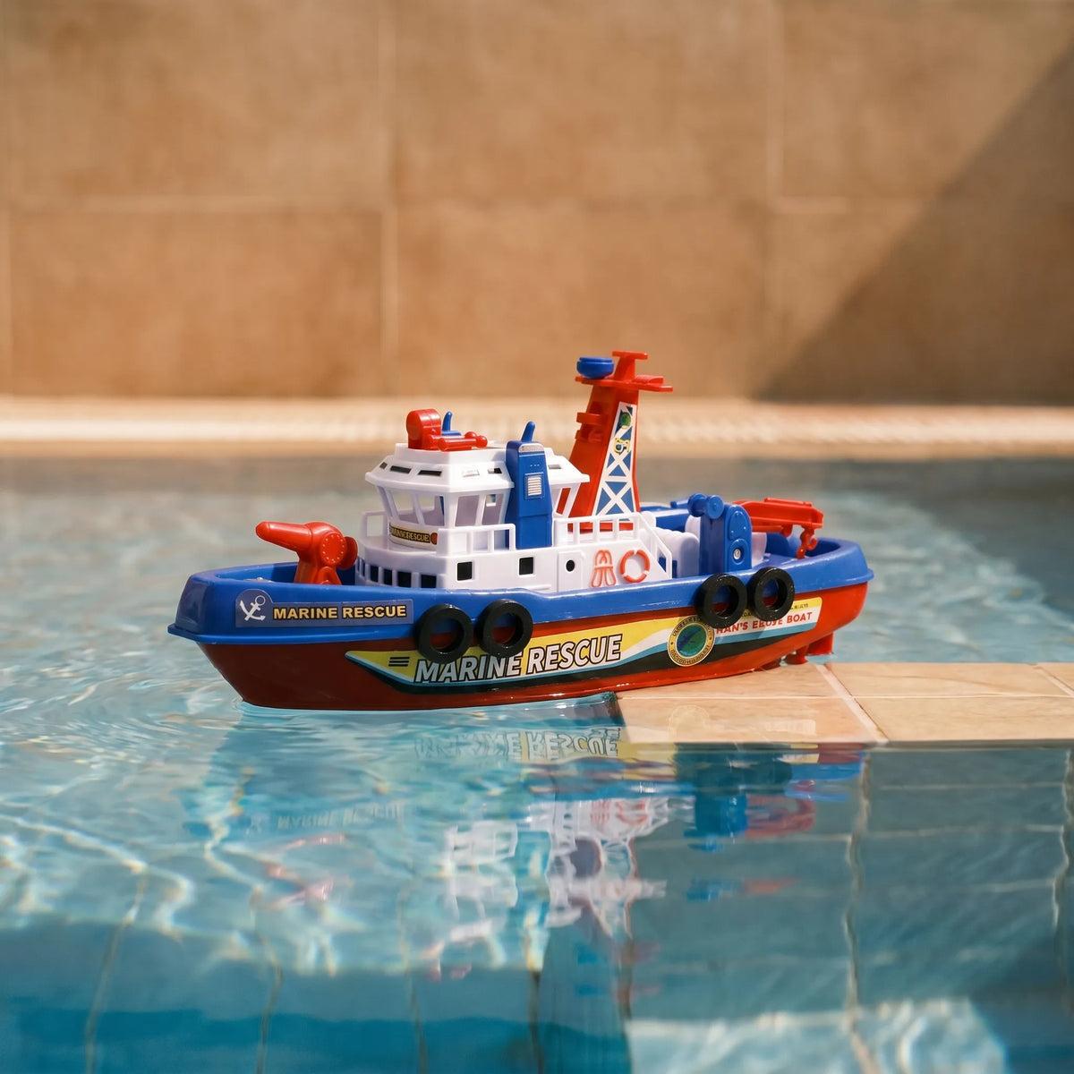 Bath Toy Fireboat with Water Spray for Children