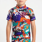 Short-Sleeve Rash Guard for Children – Ideal for Beach and Pool Fun