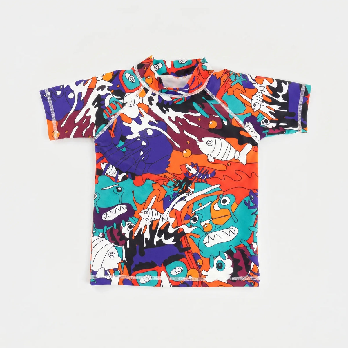 Short-Sleeve Rash Guard for Children – Ideal for Beach and Pool Fun